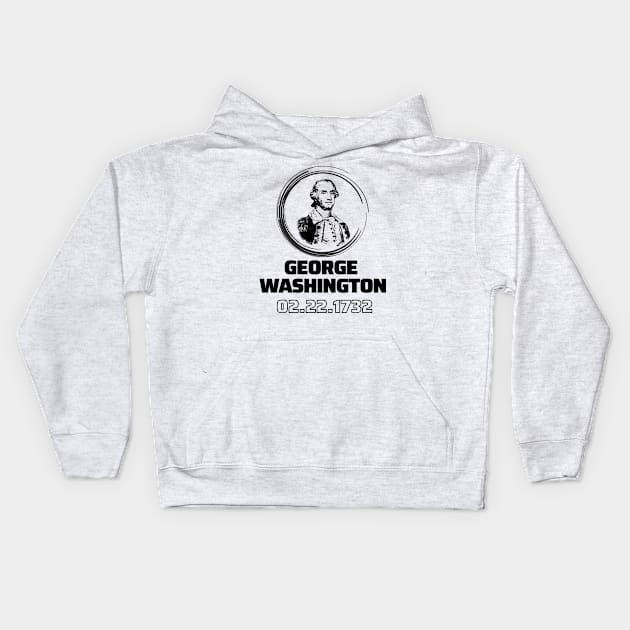 George Washington Kids Hoodie by Thangprinting